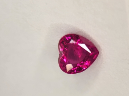 5x5  MM Ruby Genuine Heart