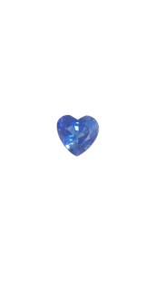 5x5 MM Blue Sapphire Genuine Heart