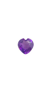 9x9 MM Amethyst Genuine Heart