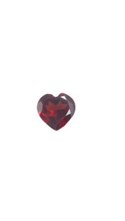 9x9 MM Garnet Genuine Heart