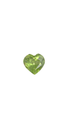 6x6 MM Peridot Genuine Heart