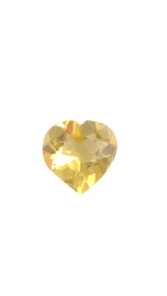 6.00 MM Citrine Genuine Heart