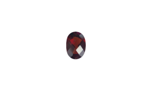 7x5 MM Garnet Genuine Oval Checkerboard-cut 