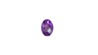 6x4 MM Amethyst Genuine Oval Checkerboard-cut 