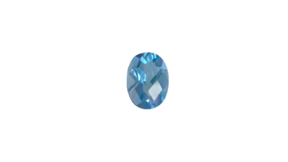 6x4 MM Swiss Blue Topaz Genuine Oval Checkerboard-cut