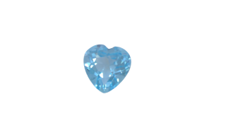 6x6 MM Swiss Blue Topaz Genuine Heart